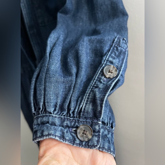 J. Crew Size 2 Puff-Sleeve Denim Jumpsuit, *Missing Belt - Picture 12 of 16